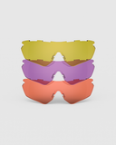 Matte Black Frame with HD Medium, Dark Purple, Medium Yellow Lenses