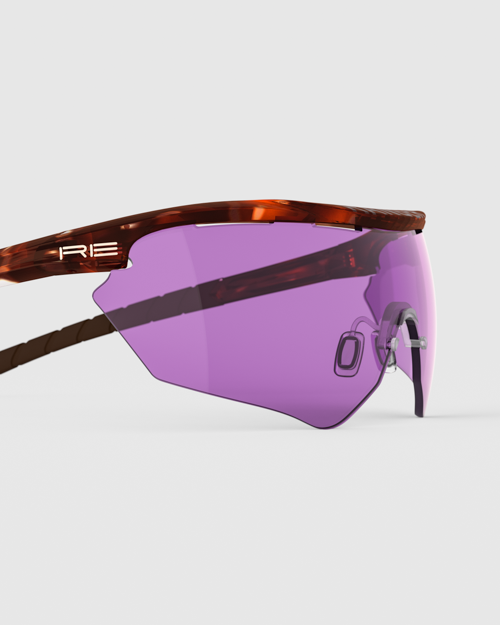 Tortoise Frame with Dark Purple, Modified Brown, Medium Yellow Lenses
