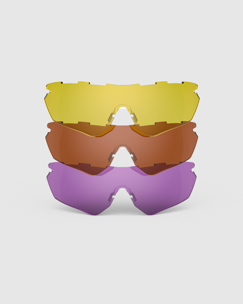 Tortoise Frame with Dark Purple, Modified Brown, Medium Yellow Lenses