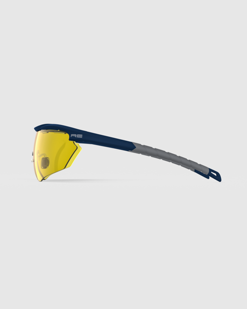 Navy Blue/Grey Frame with HD Medium, Dark Purple, Medium Yellow Lenses