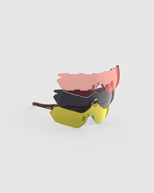 Tortoise Frame with CMT, Medium Yellow, HD Light Lenses