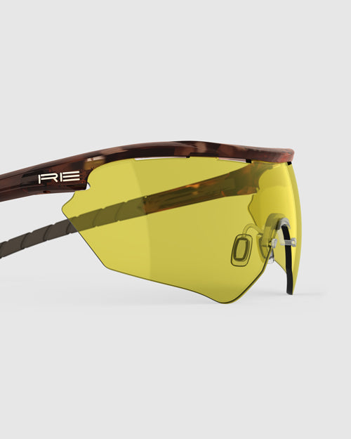 Tortoise Frame with CMT, Medium Yellow, HD Light Lenses